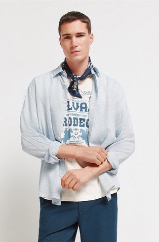 Košulja od mješavine viskoze i lana