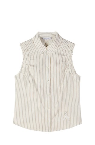 Sleeveless striped shirt