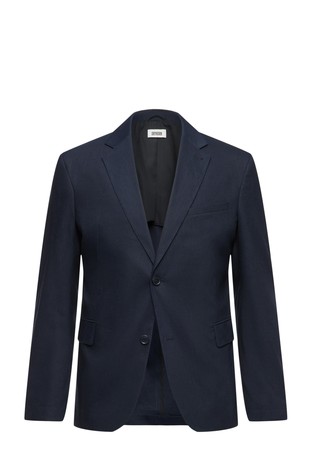 Sako od mješavine lana s jednorednim kopčanjem