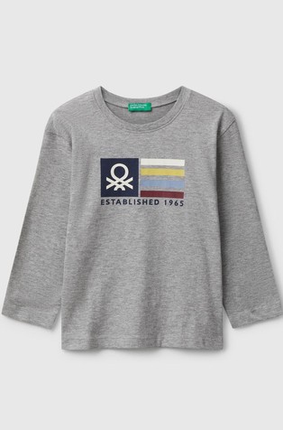 Pamučna logo majica dugih rukava