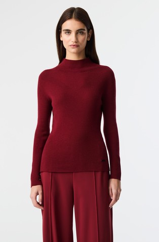 Bešavan 3D vuneni pulover s povišenim ovratnikom