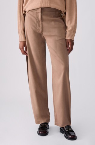 High waist trousers with side pleats