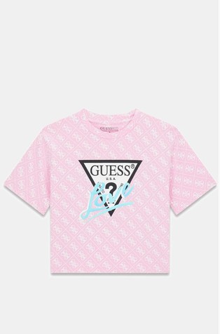 All over logo print t-shirt