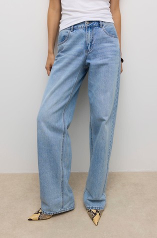 AWRENA jeans hlače sa širokim nogavicama