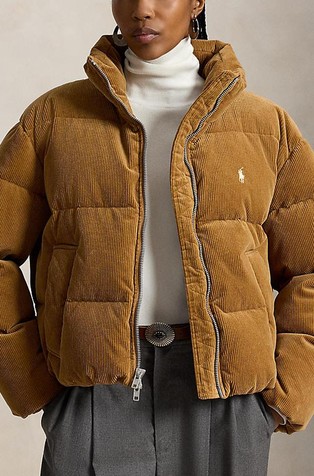 Corduroy Down Puffer Jacket