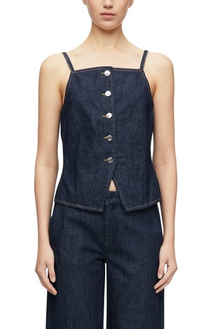 Denim buttoned top