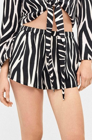 Zebra print shorts