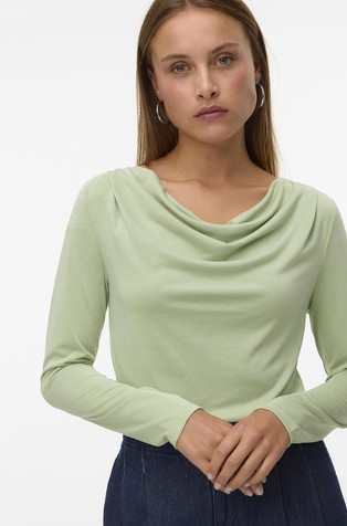 AWVALERIE majica s drapiranim ovratnikom