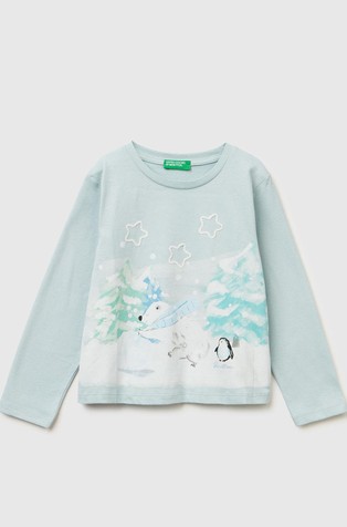 Pamučna majica dugih rukava s otiskom