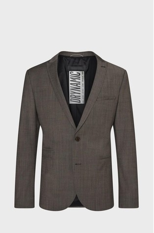 Skinny fit jacket in stretch wool blend