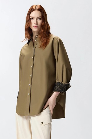 Pamučna košulja s čipkom na manšetama