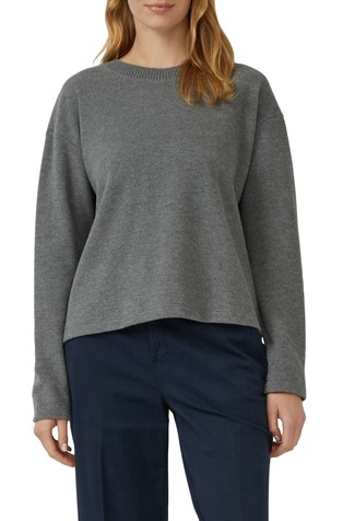 Relaxed cotton blend sweatshirt