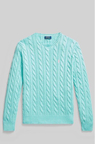 Cable-Knit Cotton Sweater