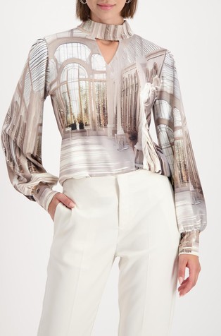 Bluza od mješavine modala s uzorkom