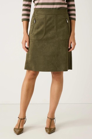 Suknja od umjetne brušene kože