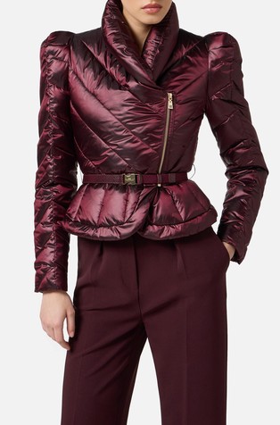 Quilted jacket in voile fabric