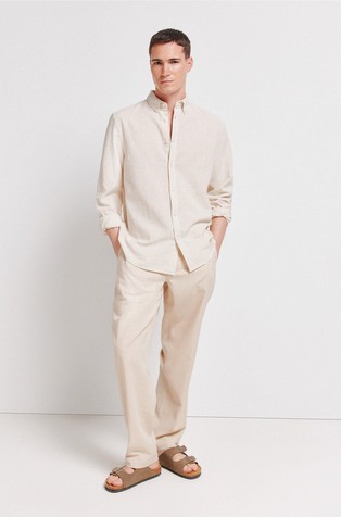 Cotton and linen shirt