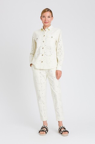 Pamučna košulja s izvezenim rupicama