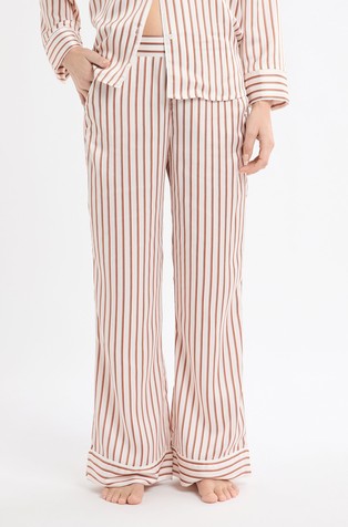 Medra satenski donji dio pidžame s uzorkom