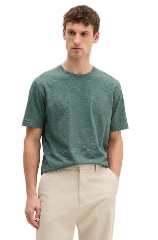 Striped regular in slub jersey fabric