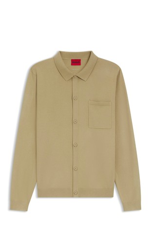 Knitted polo cardigan