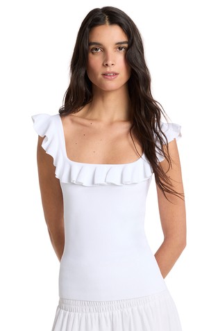 Majica od mješavine viskoze s volanom