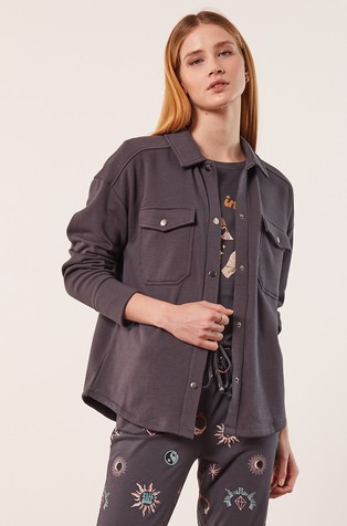 Melina košulja-jakna s otiskom na leđima