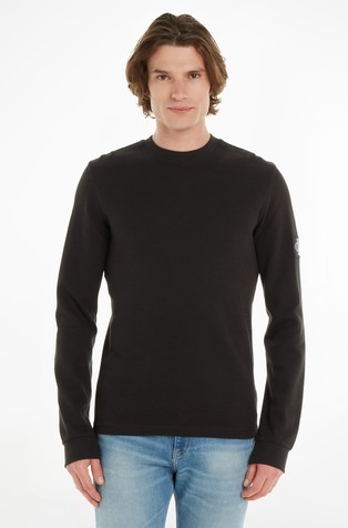 Slim fit majica s vafl teksturom