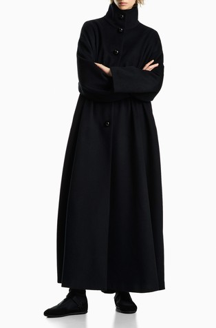 Coat in virgin wool and cashmere