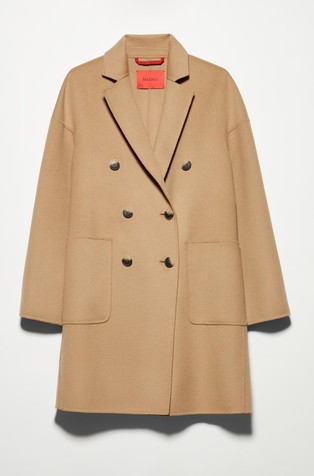 Vuneni kaput s dvorednim kopčanjem