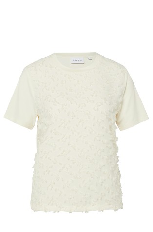 Majica od kombinacije tkanina s resastim uzorkom