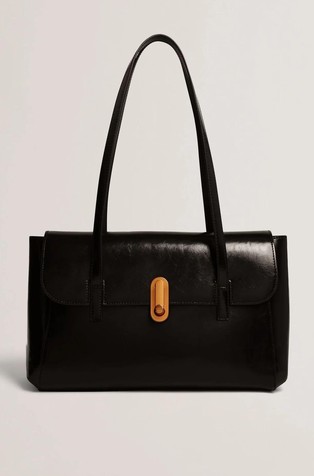 Leather Baguette Shoulder Bag