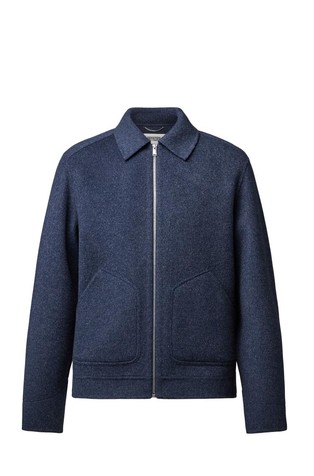 Jacket in double-faced wool blend
