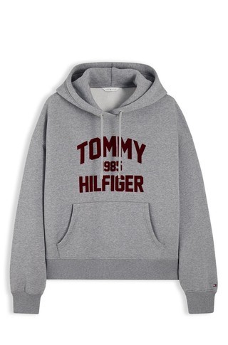 Varsity logo relaxed fit pulover s kapuljačom i flisiranom unutrašnjošću