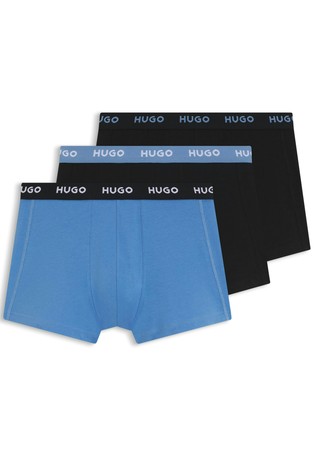 Three-pack of stretch-cotton trunks with logo waistbands