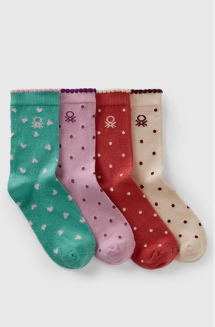 Paket od 4 para čarapa s uzorkom