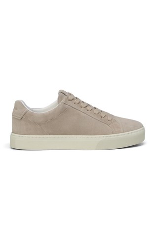 Suede cup sole sneaker
