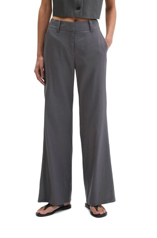 Zvonaste hlače od mješavine lana i viskoze