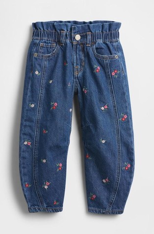 Jeans hlače s cvjetnim uzorkom za djecu djevojčice