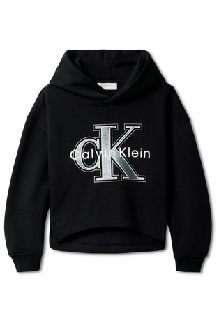 Cropped logo pulover s kapuljačom