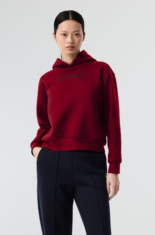 Logo pulover od mješavine pamuka s kapuljačom