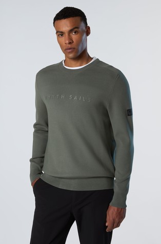 Pleten pulover od mješavine viskoze s logotipom