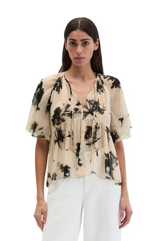 Loose fit viskozna bluza s cvjetnim uzorkom
