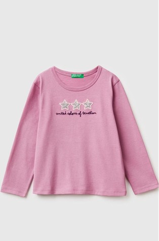 Pamučna majica dugih rukava sa šljokicama