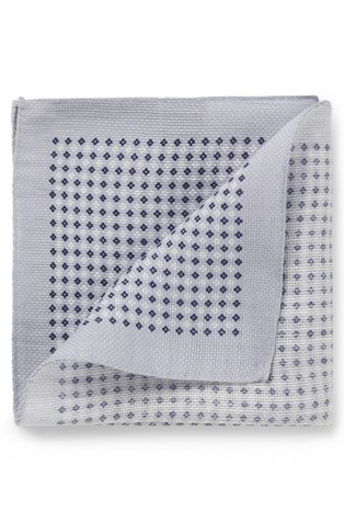 Beckham x Boss pocket square in linen and cotton
