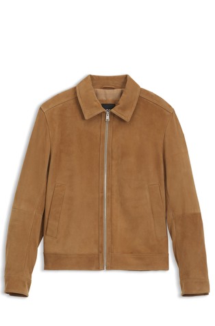 Suede shirt jacket