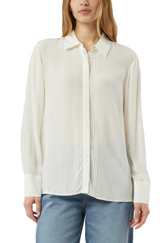 Elegant viscose blouse with concealed button placket