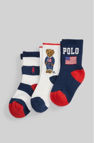 Polo Bear Crew Sock 3-pack