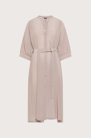 Haljina od viskoze i svile s mandarin ovratnikom