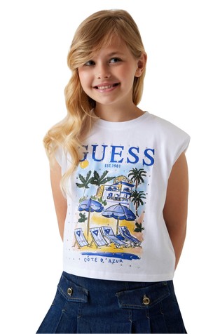 Boxy fit majica s otiskom i ukrasnim kamenčićima